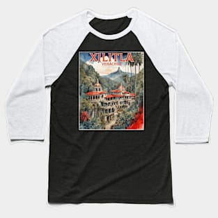 Xilitla San Luis Potosi Mexico Watercolor Vintage Tourism Baseball T-Shirt